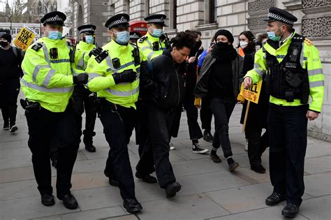 Uk Arrests Over 100 In Protests Against Policing Bill Courts Wales London England Police The