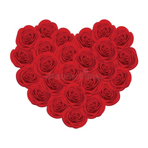 I mazzi di rose rosse sono quelli scelti per esprimere sentimenti come l'amore o la passione; Rose Rosse Sotto Forma Di Cuore Illustrazione Vettoriale - Illustrazione di festa, floreale ...