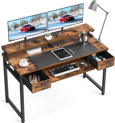 Odk Computer Desk With Keyboard Tray 47 Inch Home Office Desk With