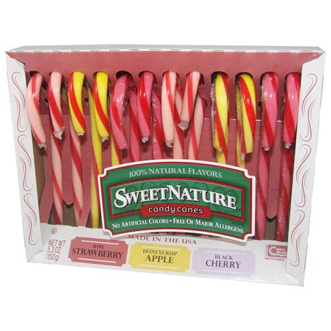 Spangler Sweetnature Candy Canes 3 Flavors 12 St 150 G Usa