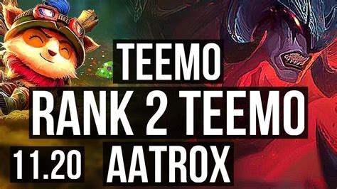 Teemo Vs Aatrox Top Rank Teemo M Mastery Games