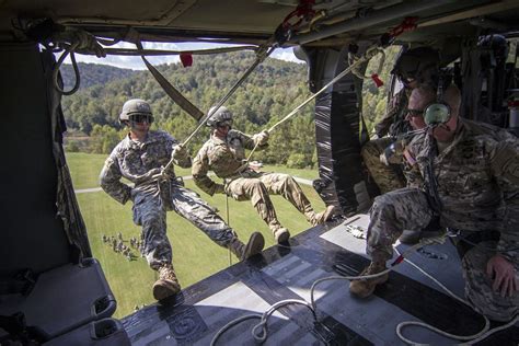 Picture Of The Day Soldiers Prepare To Rappel From A Uh 60 Black Hawk