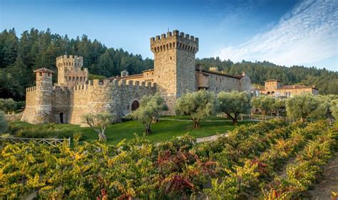 Beautiful Napa And Sonoma Winery Castles Wine Country Table