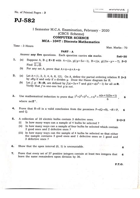 Previous Year Mca Question Papers Direct Maths Studocu