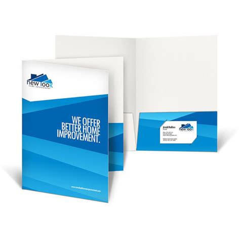 Presentation Folders With Business Card Slot Capri Printers