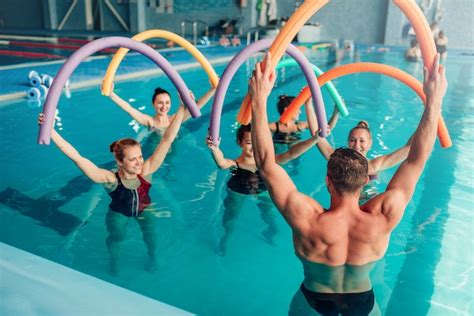 Premium Photo Aqua Aerobics Healthy Water Sport Indoor Swimming