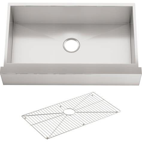 Kohler vault stainless steel single basin sink. KOHLER Vault Undermount Stainless Steel 36 in. Single ...