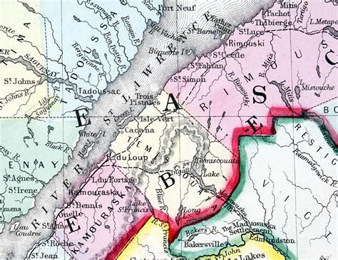 C 1864 Map Of Canada East In Counties Mitchell M 13908 9500