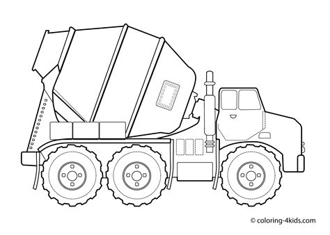 Printable coloring pages for kids and adults. Construction vehicles coloring pages download and print ...