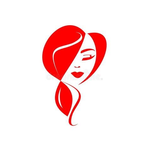 Logo Face Young Girl Face Silhouette Color Logo Stylized Female