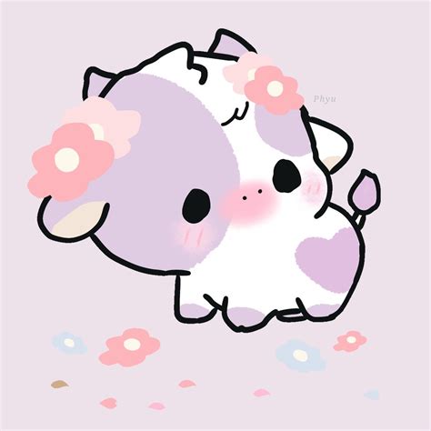 Cute Cow 🐄 In 2022 Cute Cows Cow Drawing Purple Cow