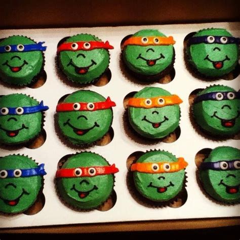 Teenage Mutant Ninja Turtle Cupcakes Kids Birthday Treats Ninja