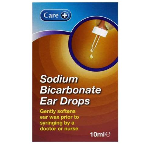 Read the package leaflet before use. Care + Sodium Bicarbonate Ear Drops 10ml - ExpressChemist ...