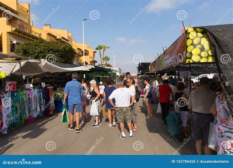 Torre La Mata Weekly Street Market Torrevieja Spain Editorial Photo