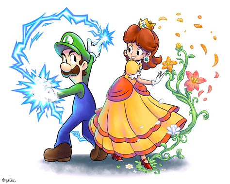 Luigi And Princess Daisy Mario And More Drawn By Artycomicfangirl