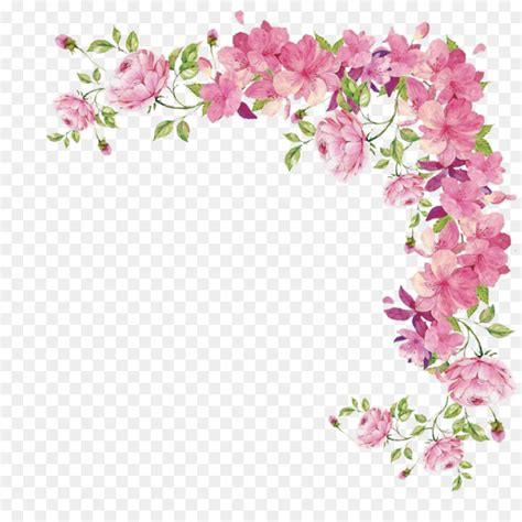 If you want to add text or images to the border then feel free to do this before you download. Pink flowers Rose - flower border png download - 1024*1024 ...