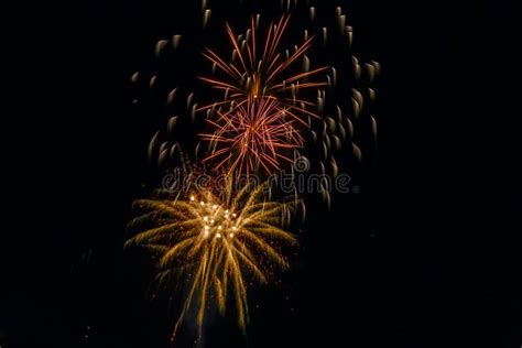 Fireworks Light Up The Sky In A Dazzling Display Stock Photo Image