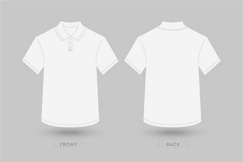 18 Polo Shirt Template Front And Back Vector Mockup Design Free