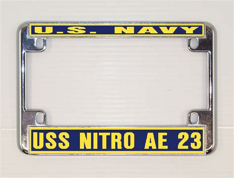 Uss Nitro Ae 23 License Plate Frame U S Navy Usn Military Car Truck Motorcycle Ebay