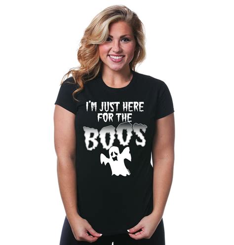 Im Just Here For The Boos T Shirt Funny Halloween Booze