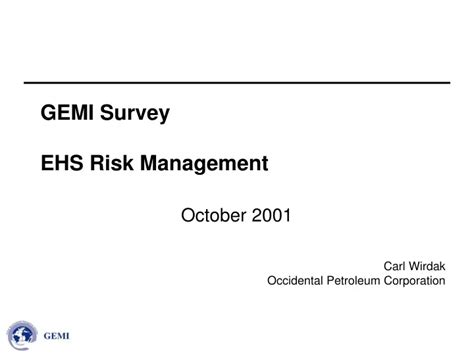 Ppt Gemi Survey Ehs Risk Management Powerpoint Presentation Free