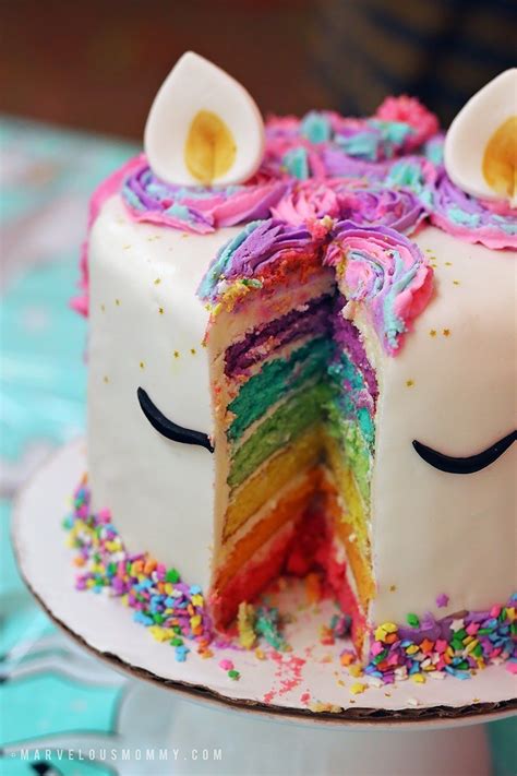 Unicorn Rainbow Cake Birthday Party Unicorn Birthday Party Cake