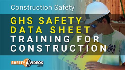 Ghs Safety Data Sheet Training For Construction From