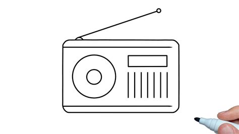 How To Draw A Radio Easy Step By Step Youtube