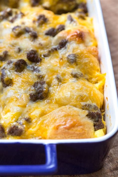 Sausage Egg And Cheese Biscuit Breakfast Casserole