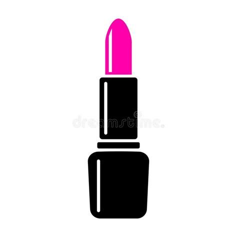 Pink Lipstick Vector Icon Stock Vector Illustration Of Label