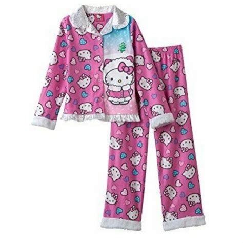 Hello Kitty Pajamas Hello Kitty Christmas Pajamas Faux Fur Trim
