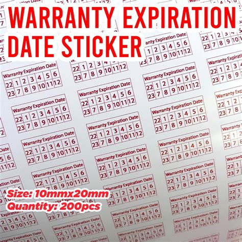 200pcs Warranty Date Seal Label Sticker Universal 2022 2023 Shopee