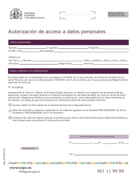 Autorización De Acceso A Datos Personales