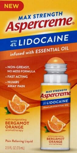 Aspercreme Max Strength Lidocaine Pain Relieving Liquid 25 Fl Oz