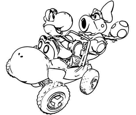 Mario Kart Wii Coloring Pages