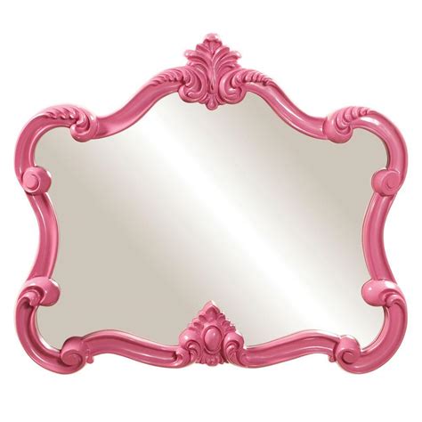 28 In X 32 In Glossy Pink Whimsical Framed Mirror 56030 The Home Depot