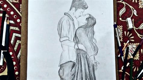Pencil Drawing Of Kissing How To Draw Girl And Boy Kissinglovely