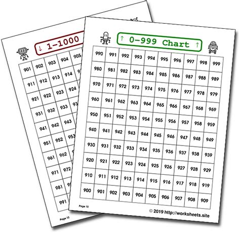 Free Printable Number Chart To 1000 Free Printable Images