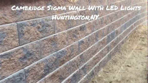 Cambridge Sigma Retaining Wall W Led Lighting Huntington Ny 11743