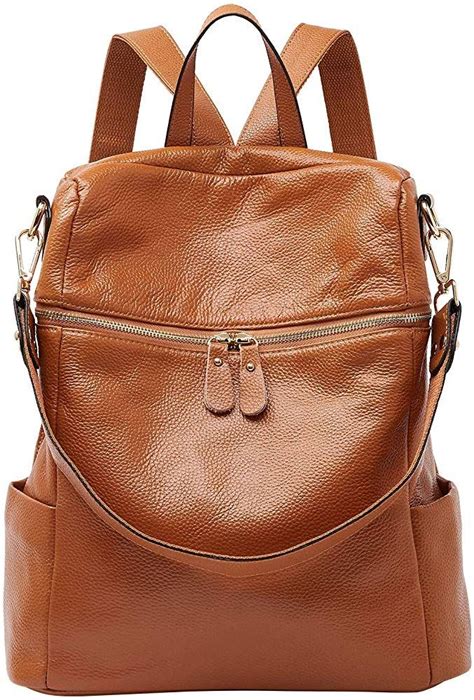Boyatu Convertible Genuine Leather Backpack Purse For Women