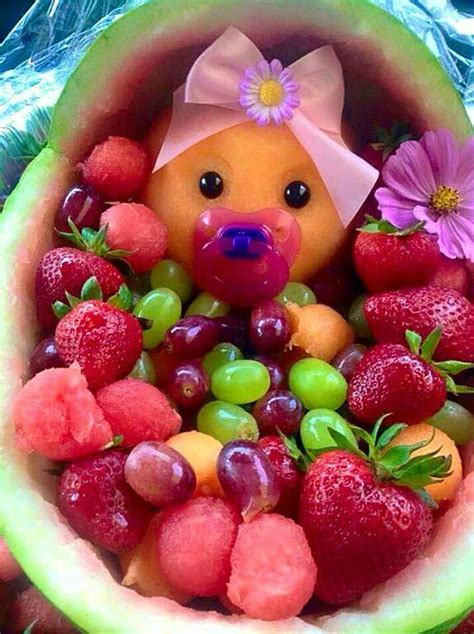 Baby Fruit Bowl Baby Shower Fruit Baby Shower Fun Fruit Display