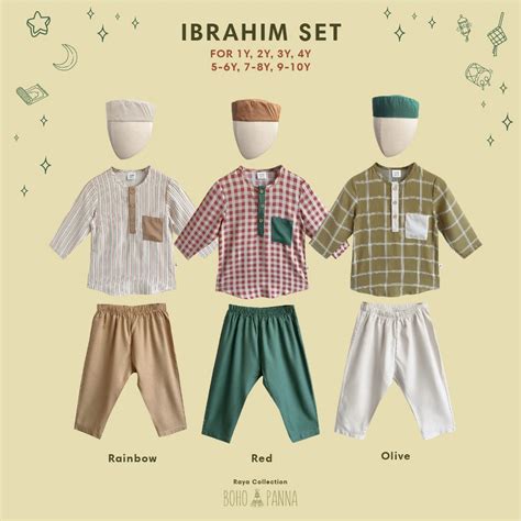 Bohopanna Ibrahim Set Set Raya Collection Baju Budak Lelaki Baju Raya Budak Lelaki