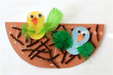 Spring Crafts For Kids Nest And Baby Bird Craft Buggy And Buddy