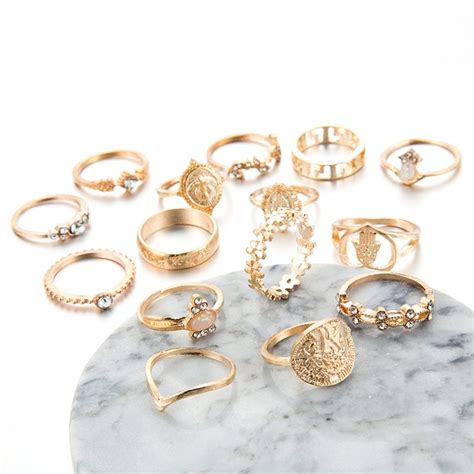 Golden Alloy Rings Noracora