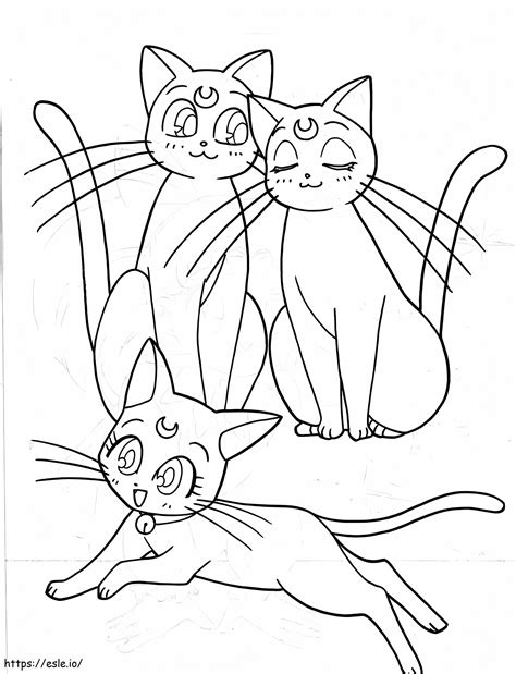 Katzen Von Sailor Moon Ausmalbilder