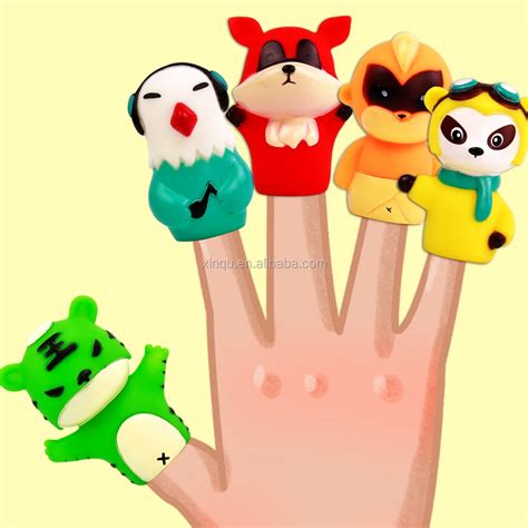 Interactive Hand Puppet Toy Finger Doll Set Soft Rubber Cartoon