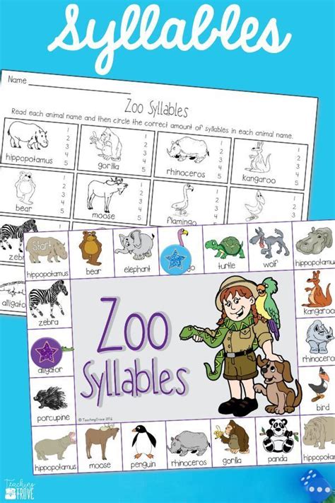 This is another good one for when the children are able to read. Syllables Game, Sorting Cards and Worksheets | Syllable ...