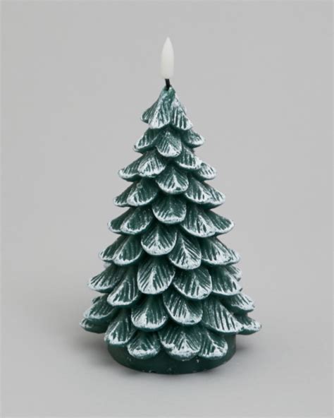 Dunnes Stores Green Flameless Christmas Tree Candle