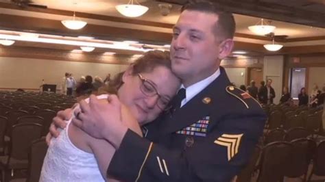 Mom Brought To Tears When Army Son Surprises Her At Nursing School