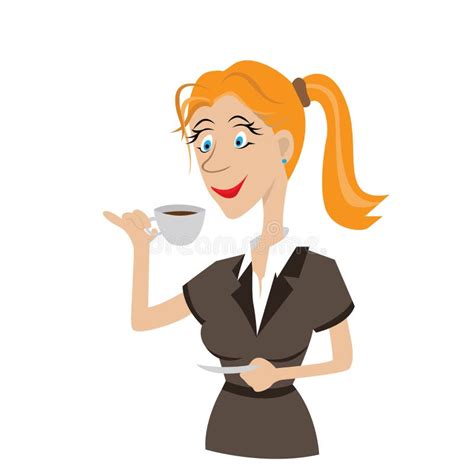 Girl Drinking Coffee Stock Vector Illustration Of Babe 72836525